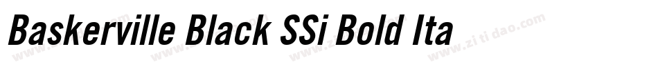 Baskerville Black SSi Bold Italic字体转换
